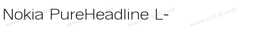 Nokia PureHeadline L字体转换